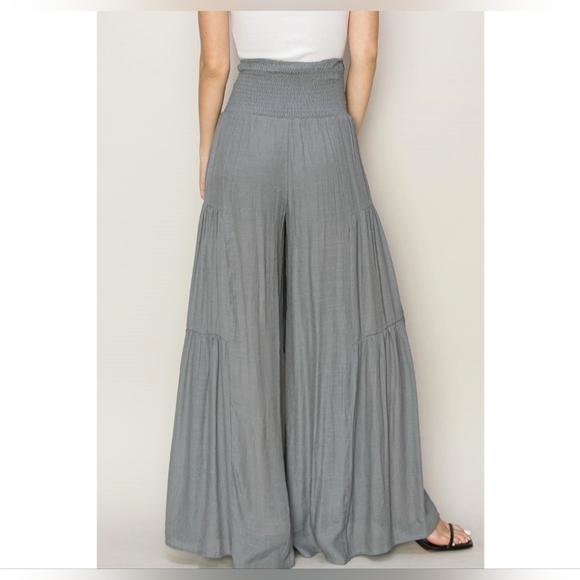 #630 SALE 🛑S,M,L NEW! Fabulous Boho Tie-Front Ruched Tiered Pants - Picture 6 of 12